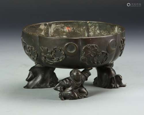 Japanese Bronze Tripod Censer