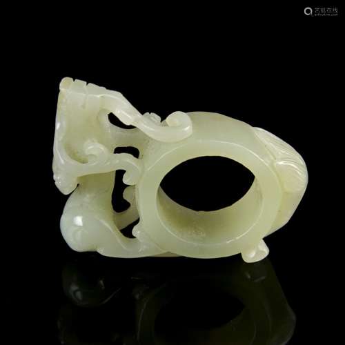 Chinese Carved Jade Ring