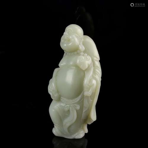 Chinese Jade Carving of Happy Buddha