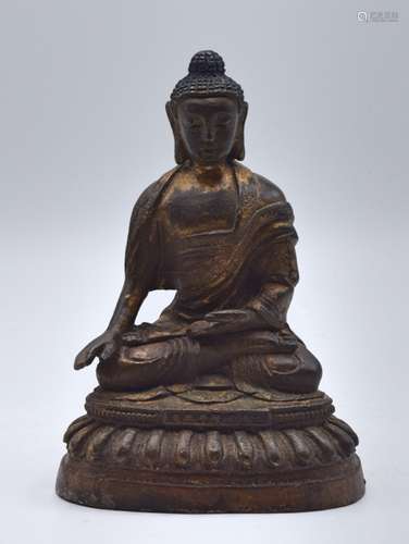 Chinese Gilt Bronze Buddha Statue, Qianlong Mark