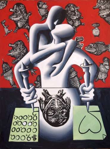 Mark Kostabi And Daryl Trivieri, Untitled, 1986