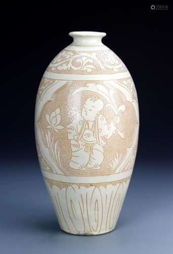 Chinese Cizhou Ware Meiping Vase