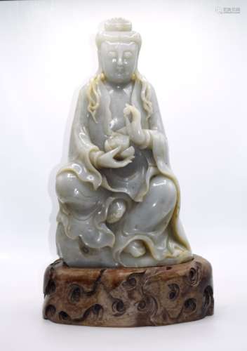 Massive Chinese Jade Statue of Guanyin
