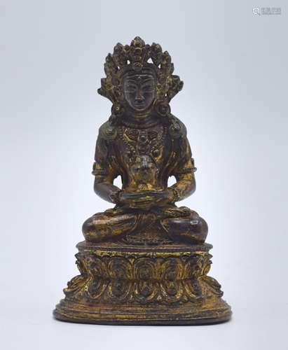 Chinese Gilt Bronze Buddha Statue