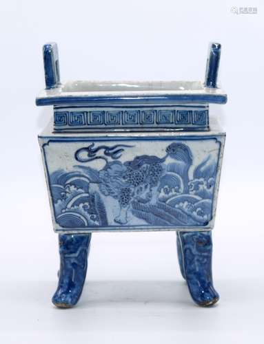 Chinese Blue and White Censer