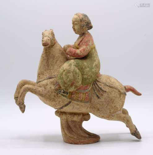 Chinese Color Glazed Pottery Figurine