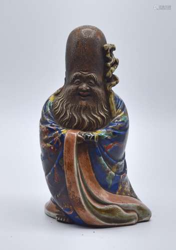 Chinese Porcelain Figure of God of Longevity