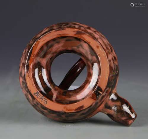 BEATRICE WOOD GLAZED CERAMIC VESSEL