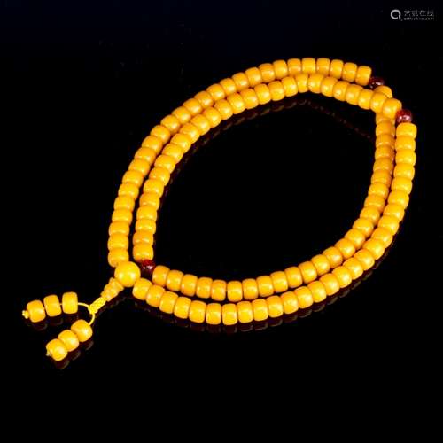 Chinese Wax Bead Prayer Necklace