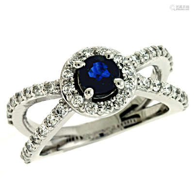 Sapphire & Diamond Ring