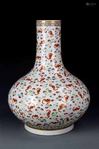 Chinese Famille Rose Globular Vase