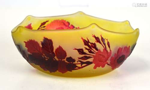 Galle Red Rare Shape Bowl
