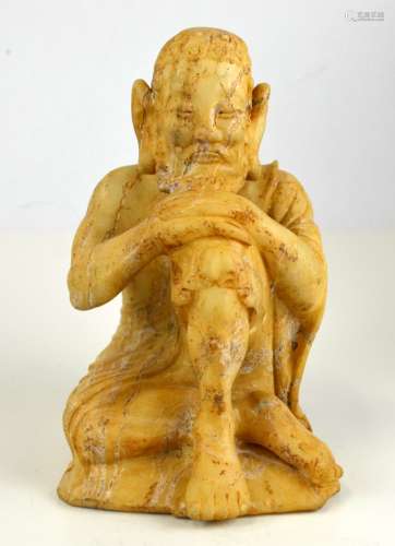 Chinese Carved Jade/Stone Luohan Figure