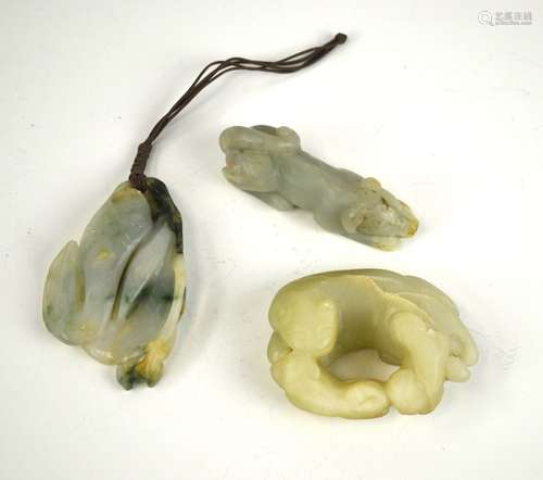 Three Chinese Jade Carvings