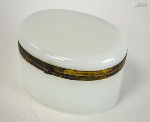 White Opaline Oval Box