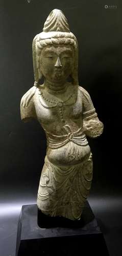 Large Chinese Stone Buddha Figure