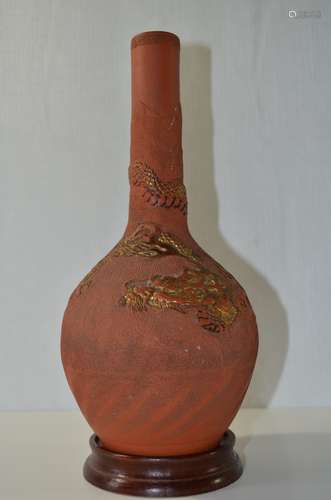 19th C. Japenese Zisha Vase