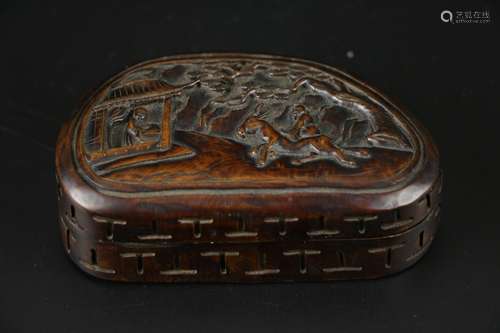 19th C. Box Wood Erotic Carving