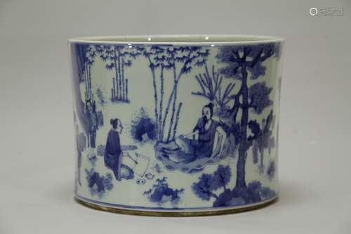 Chinese Porcelain Blue/White Porcelain Brush Pot