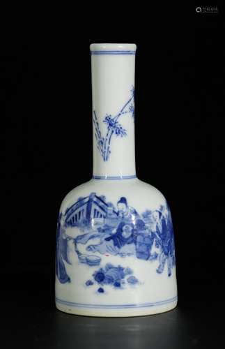 Chinese Blue/White Porcelain Vase, Marked