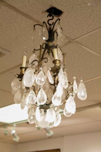 19th C. Rock Crystal Chandelier