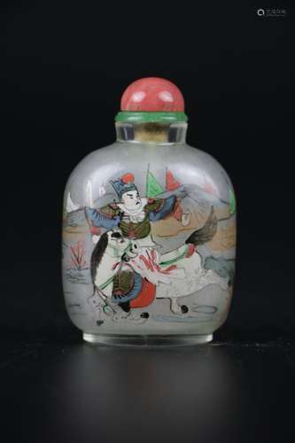 Interior Painting Middle Period Glass Snuff Bottle