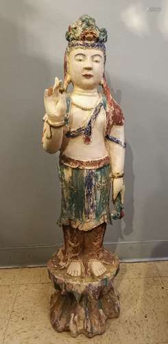 Chinese Wood Carved Guanyin