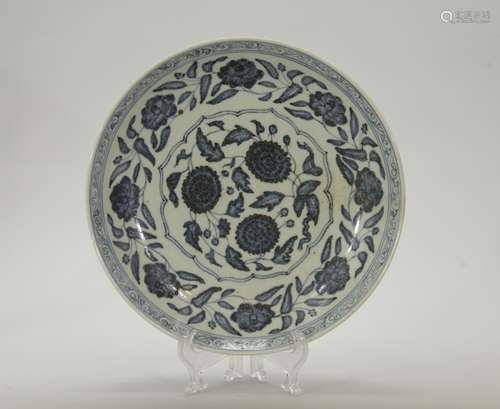 Chinese Blue/White Porcelain Plate