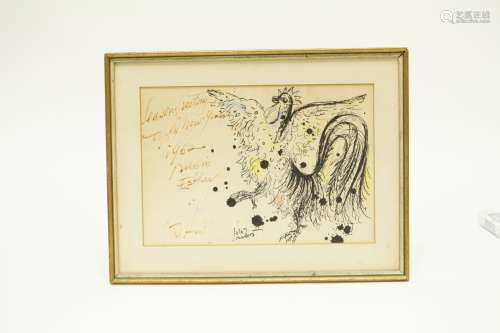 Reuven Rubin Drawing of a Rooster