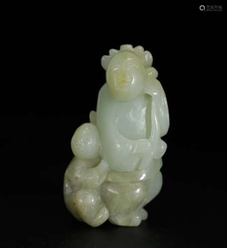 Qing Dynasty Chinese Jade Carved Figure