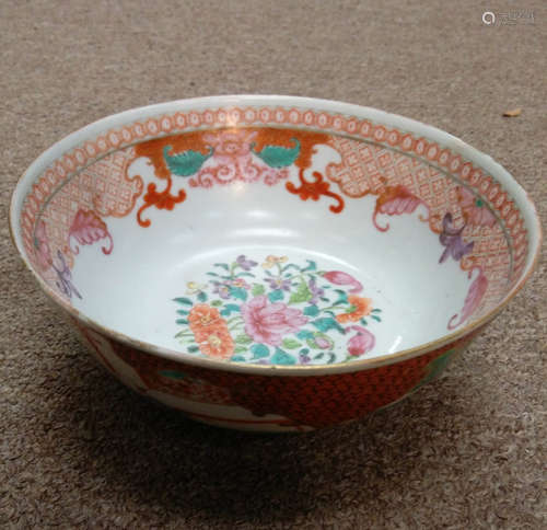 19th C. Chinese Famille Rose Porcelain Bowl