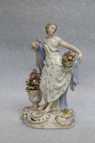 Meissen Porcelain Beauty w/ Vase