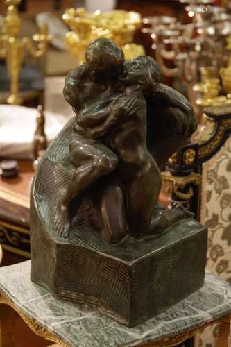 European Bronze Lover, Signed