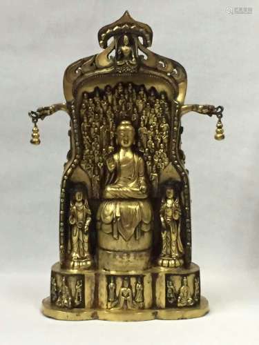 Chinese Magnificent Bronze of Hundred Buddha