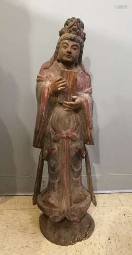 Chinese Wood Carved Guanyin