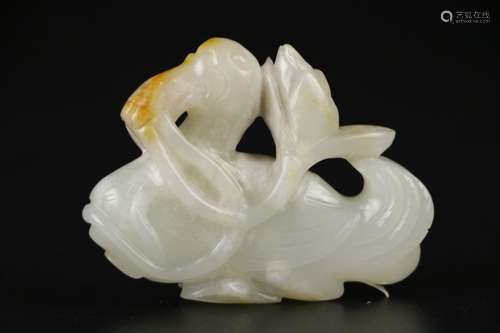 Kang Xi Period Chinese Jade Carving of a Goose