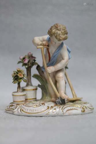 Meissen Porcelain Figure of a Gardener