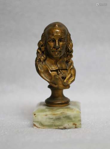 European Bronze Figure w/ Marble Base