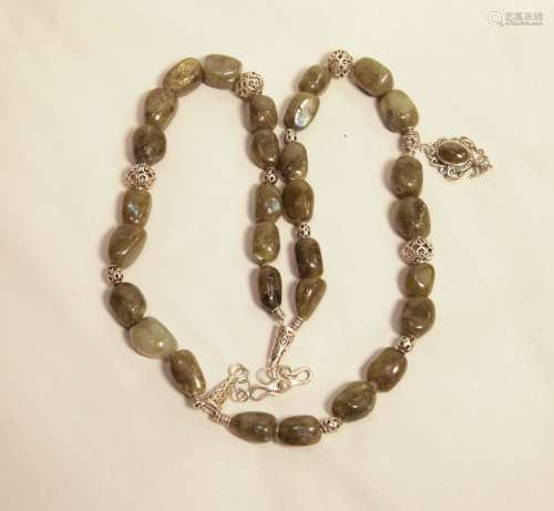 One Gemstone Beads Necklace