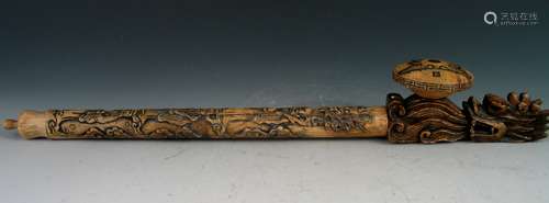 Chinese carved opium pipe.