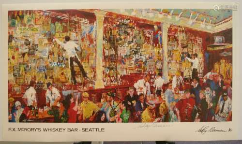 LEROY NEIMAN, F.X. McRory's Whiskey Bar, Seattle,