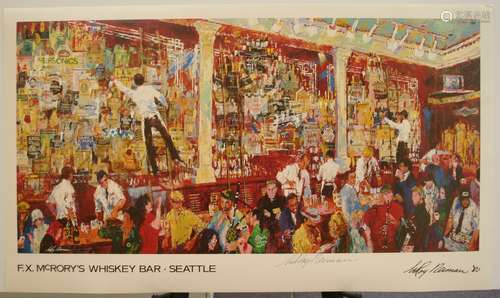 LEROY NEIMAN, F.X. McRory's Whiskey Bar, Seattle,