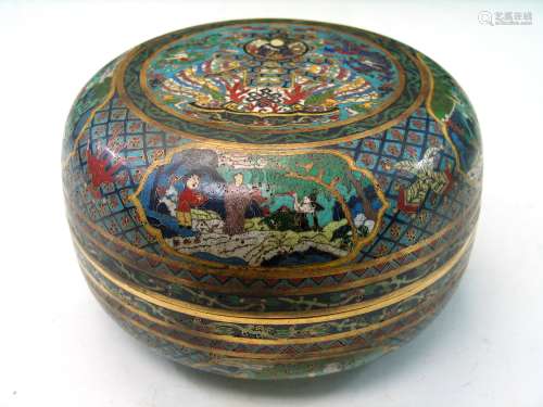 Chinese cloisonne box, Qianlong mark.