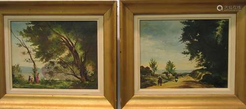 Two oil on canvas paintings, signed 