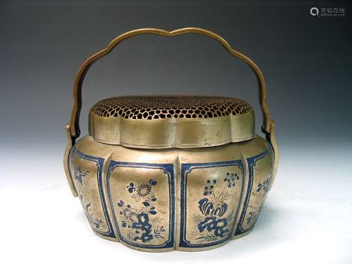 Chinese Bronze Hand Warmer.