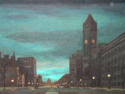 Pennsylvania Avenue Sunrise, Old Post Office Tower