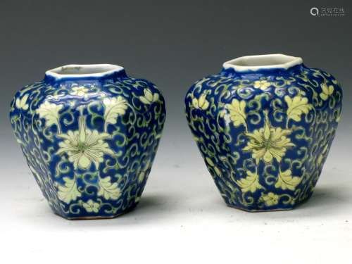 Pair Chinese porcelain vases.