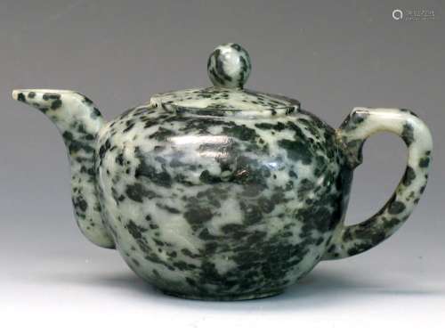 Chinese carved stone teapot