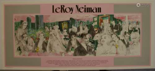 LEROY NEIMAN, Polo Lounge, Artist Signed Print, Size of