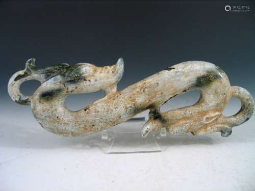 Chinese jade carving of a dragon.